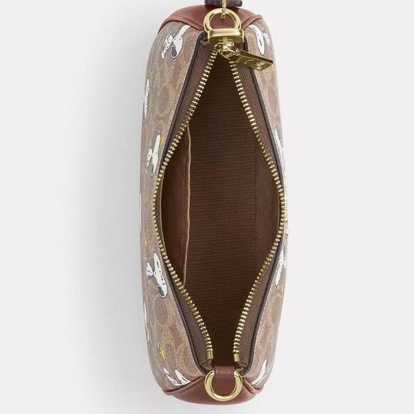 NWT ❤️ Coach X Peanuts Teri Shoulder Bag In Signature Canvas Snoopy Print CBJ88 - Picture 3 of 13